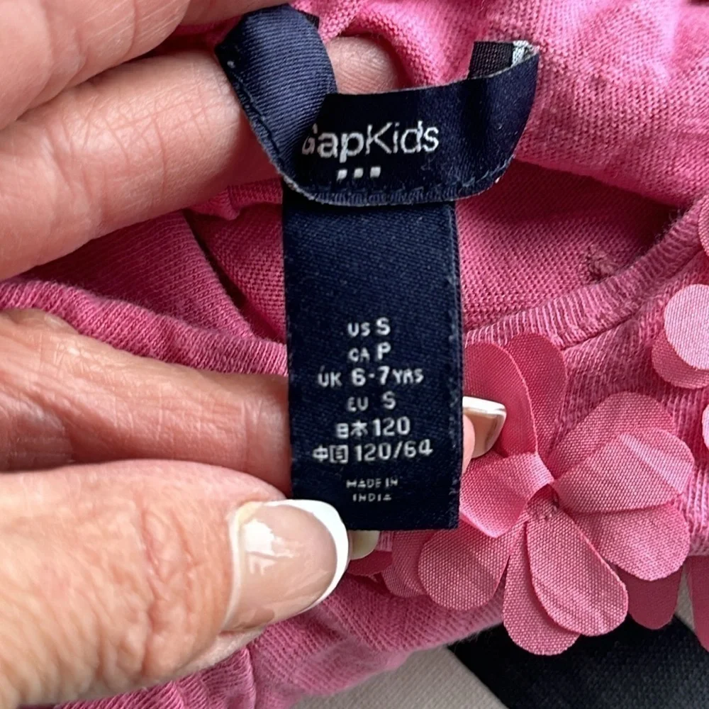 GAP dress kids size 6 pink cotton floral with flowers comfort